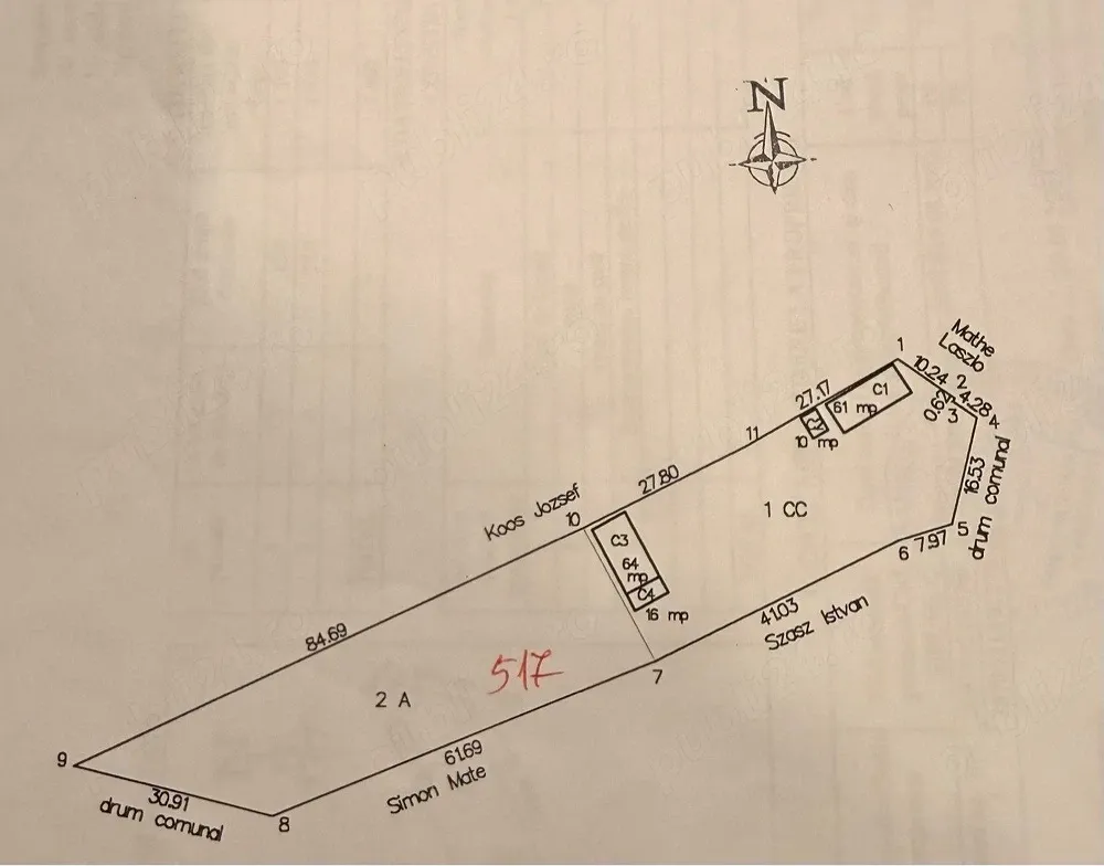 Teren intravilan 1500 mp