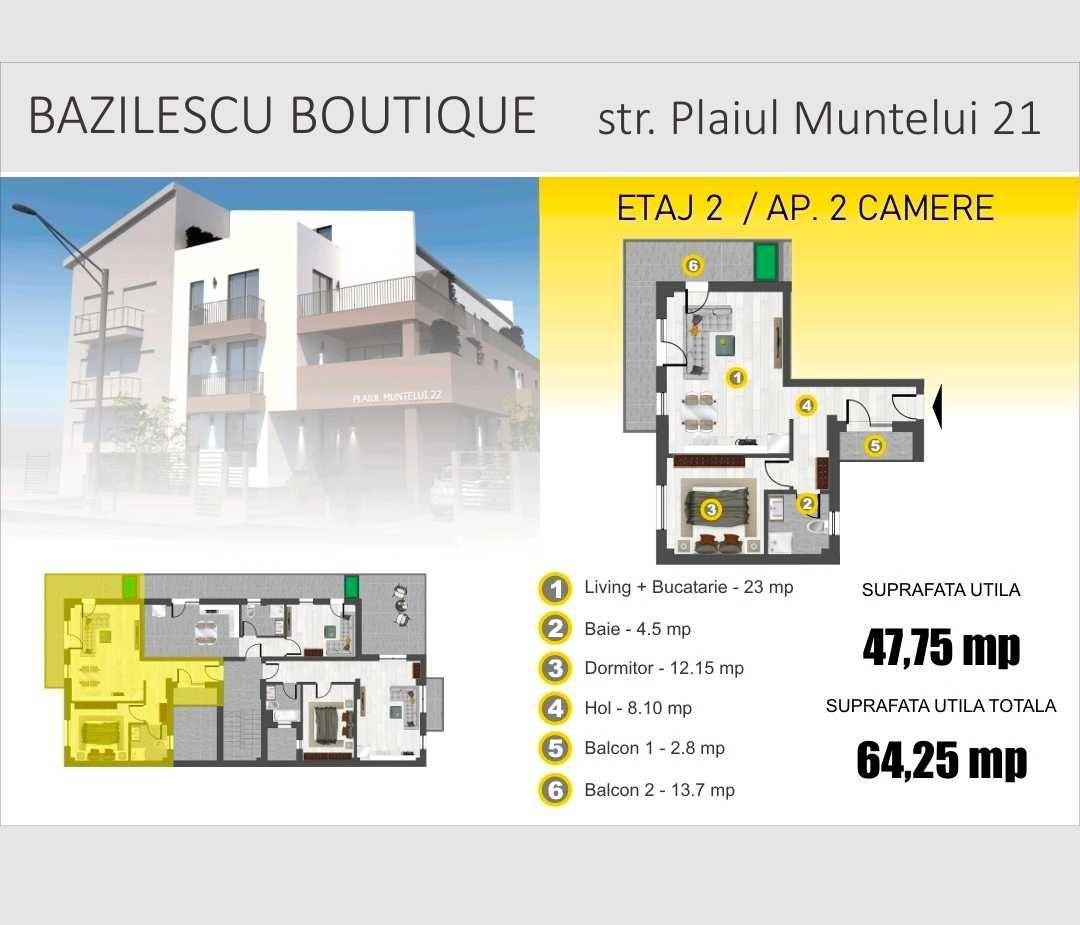 apartament 2 camere , apartamente in zona Bucurestii Noi
