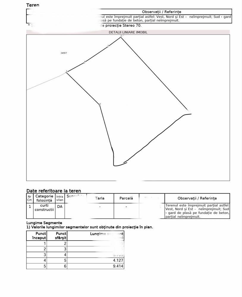 Teren 450 mp curti&constructii