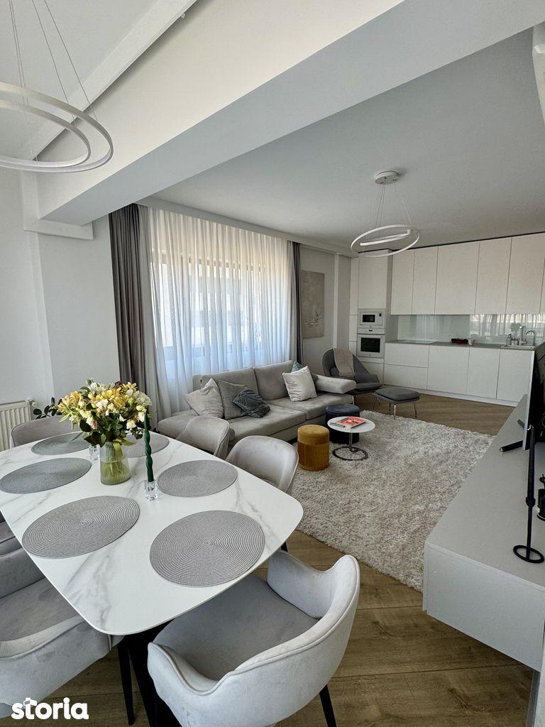 3 camere lux, 90 mp, mobilat Rovere + 2 parcari 4CityNorth