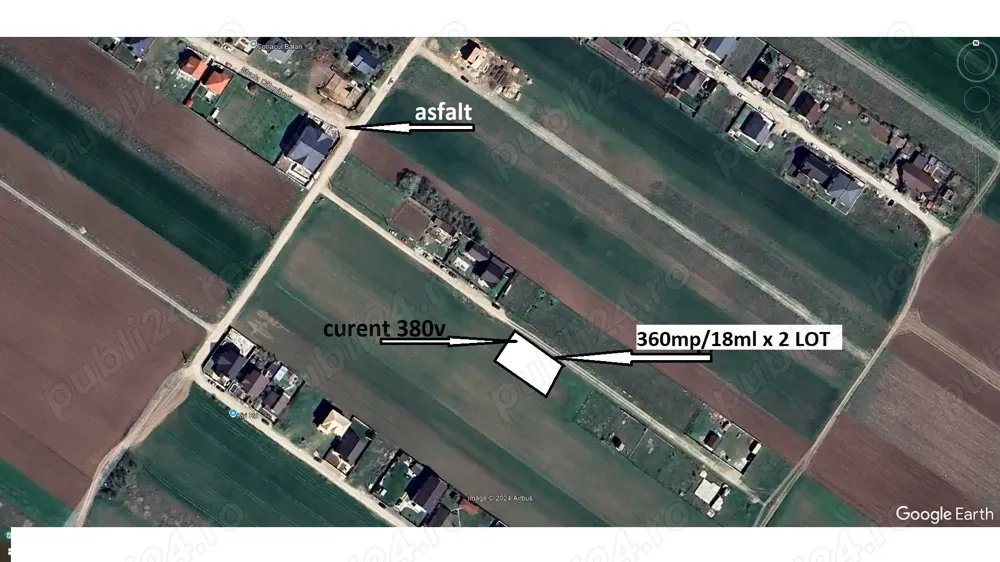 Vanzare Teren  Casa, 360mp 18ml , CURENT la lot, PROPRIETAR, 87euro mp