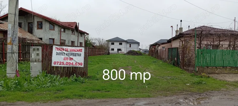 Teren de vânzare 800mp com. Berceni 90 euro mp