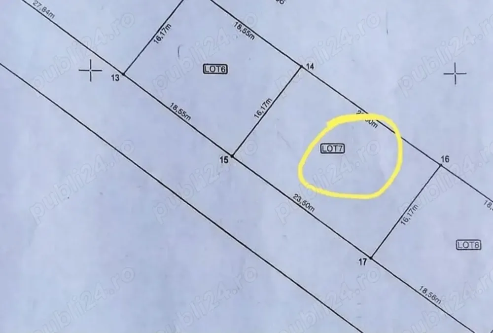 Vand teren intravilan Berceni, gaze,curent in fața lotului