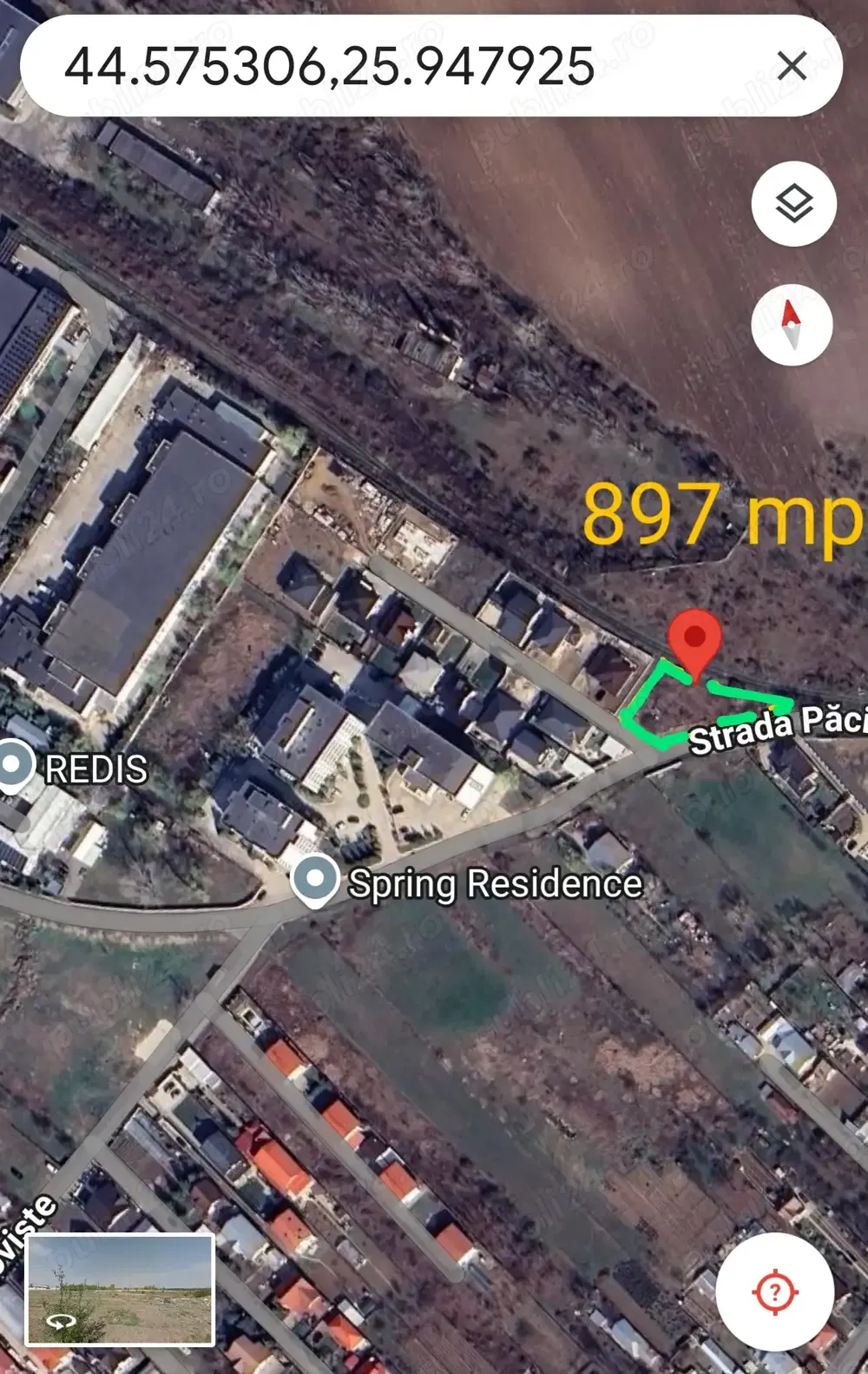 897 mp  teren intravilan Buftea Ilfov in spate la Lidl