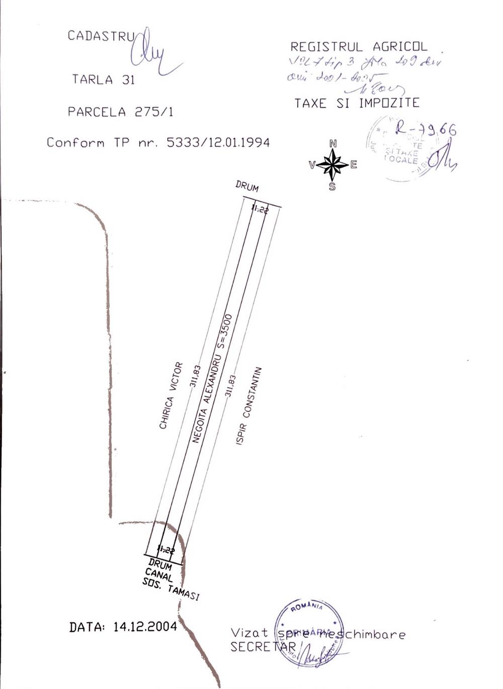 Teren Buftea,Șoseaua Tamasi,lângă Gara Buftea.