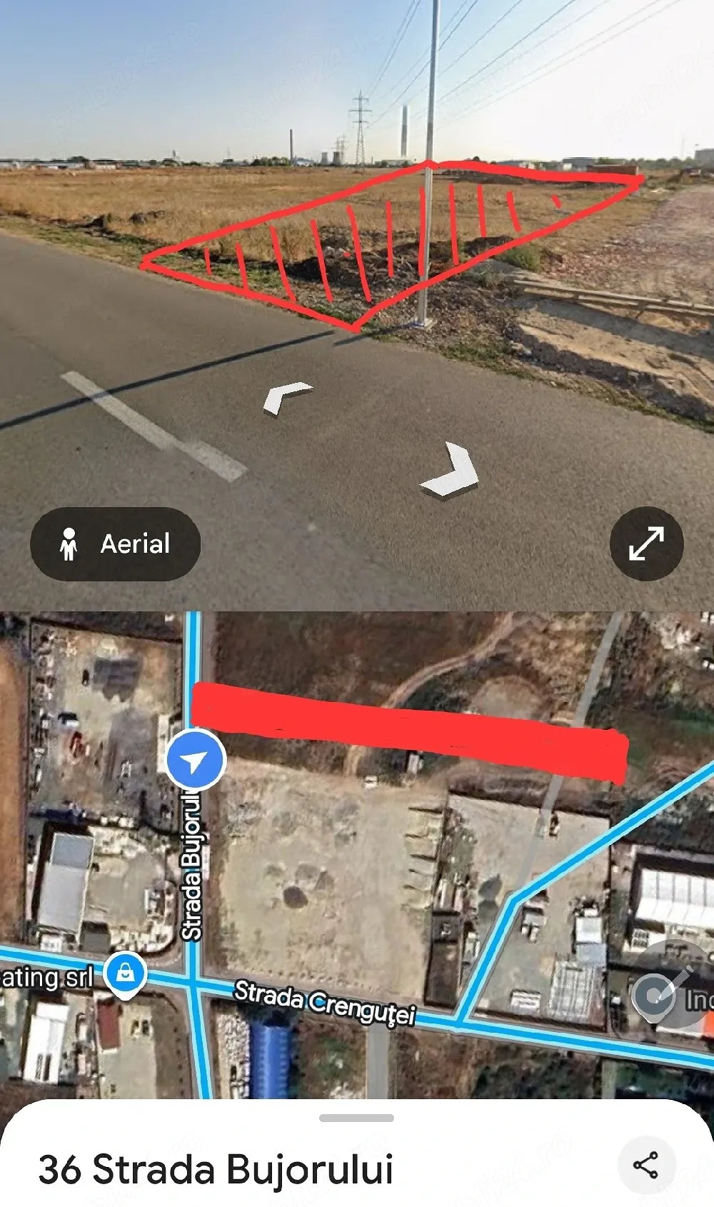 Teren Domnesti str. Bujorului Industrial 1250mp