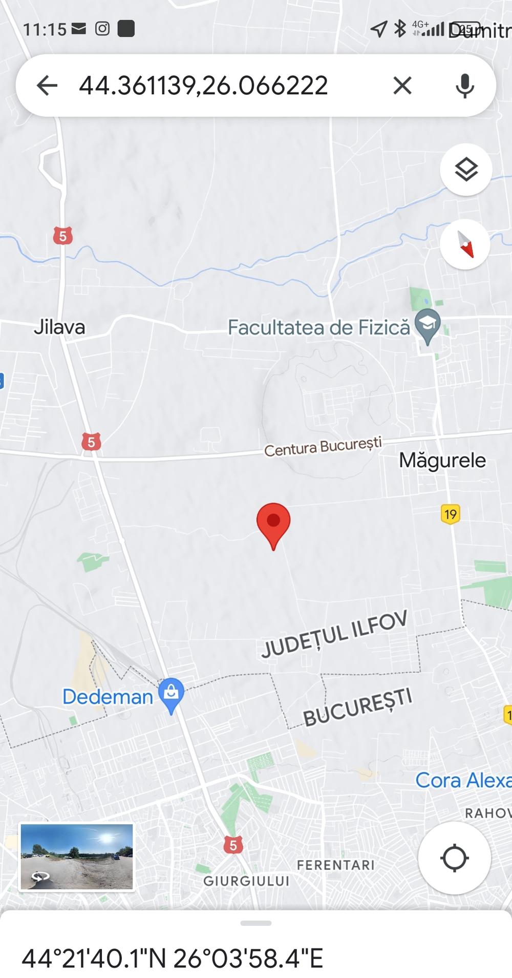 Teren intravilan 1.217 mp, dublă deschidere, Măgurele Alunișu, Ilfov   35   mp