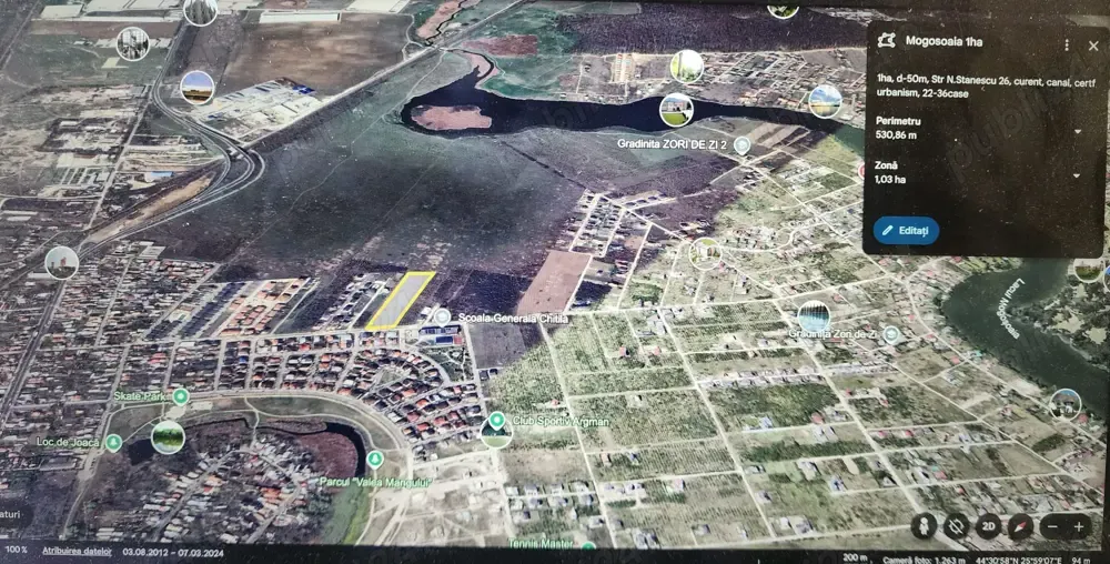 Teren Mogosoaia, Str Nichita Stanescu 36 - proiect 10 000 mp - imagine 1
