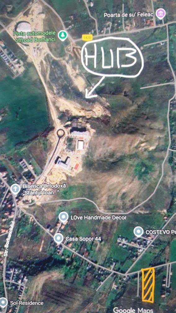 Închiriez teren zona HUB Educational Borhanci, 7860 mp,  front 45 ml