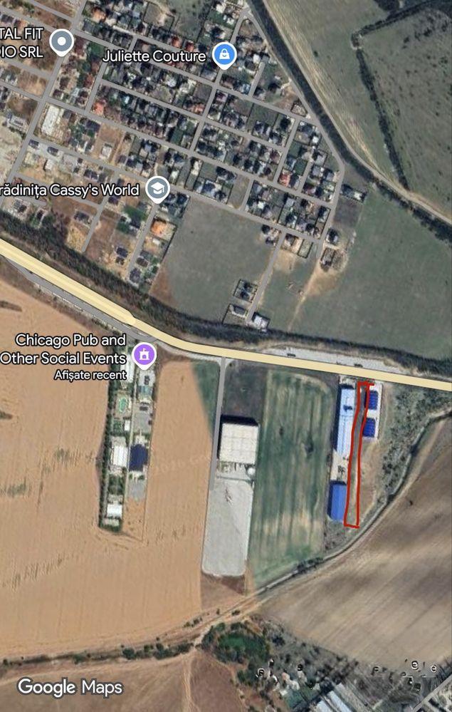 Teren stradal 5000 mp- deschidere 20 metri- Zona Selgros Craiova
