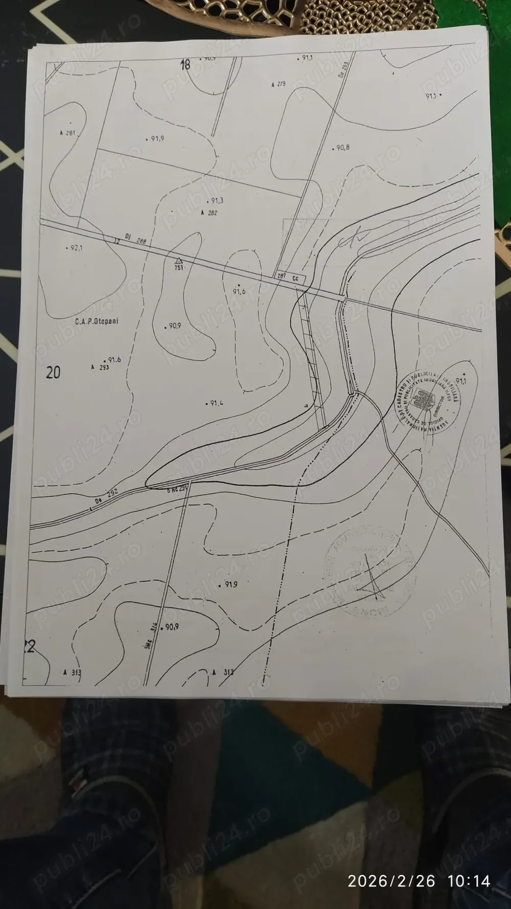 Vand teren Otopeni str. 23 August intravilan 600mp Toate utilitatile la drum principal