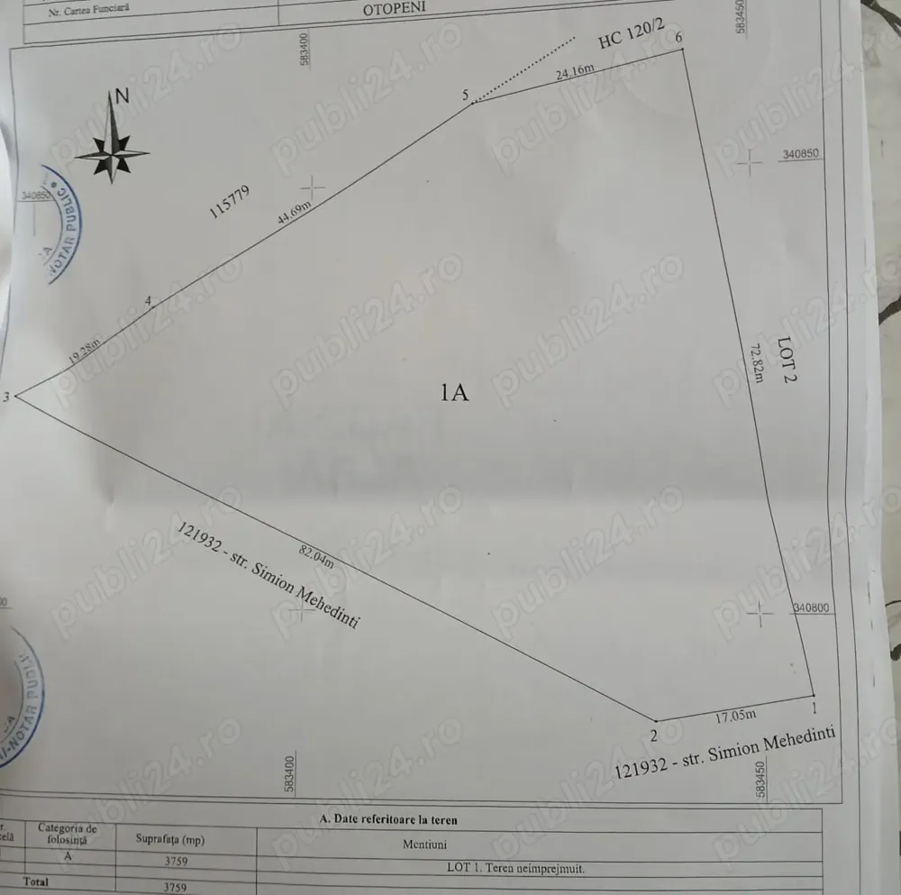 Teren extravilan strategic de vânzare-3759 mp cu dublă deschidere