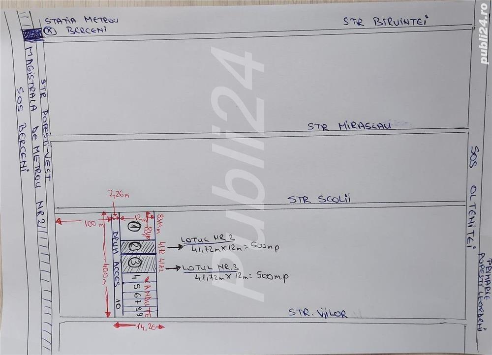 vand teren ieftin Popesti Leordeni Str. Scolii la 100 de metri fata de Sos. Berceni