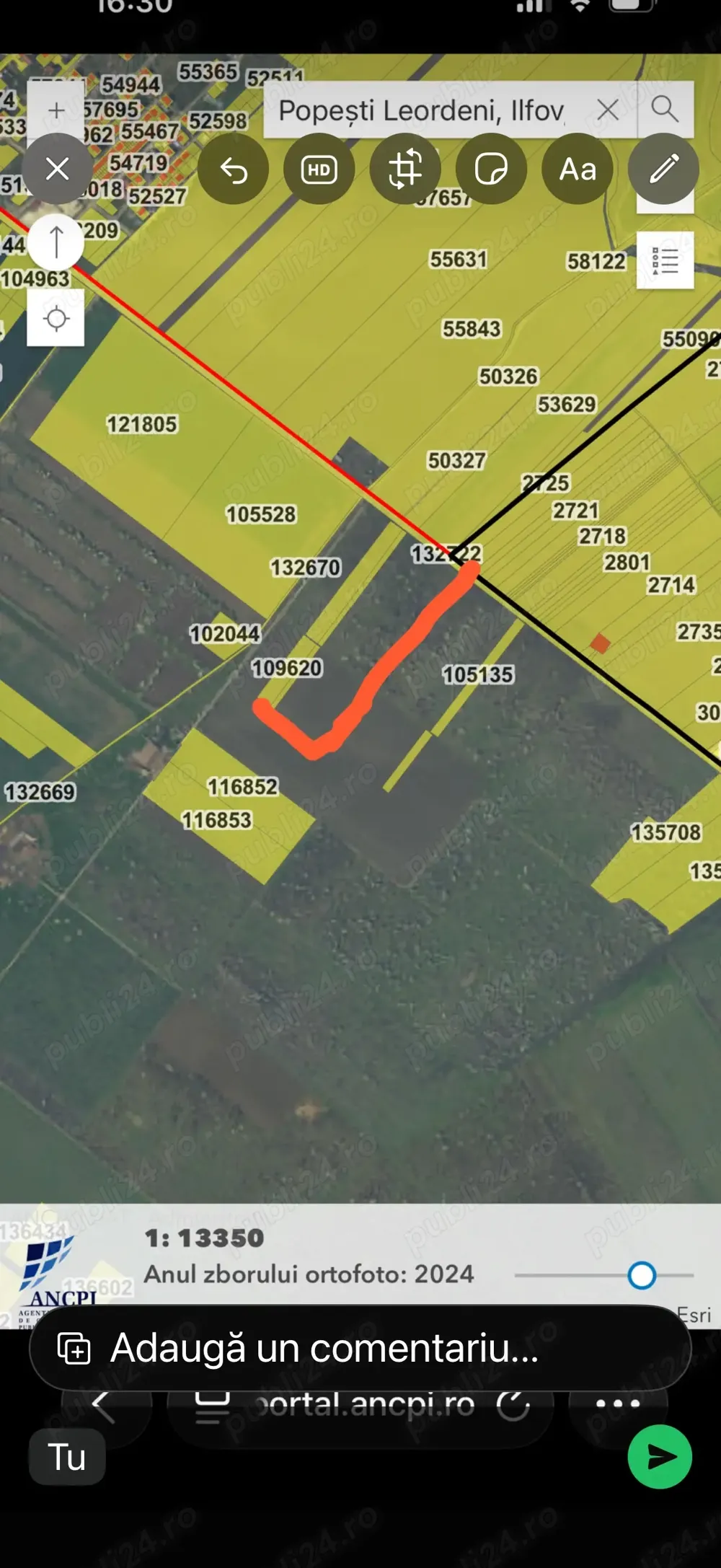 Vând teren Popești Leordeni