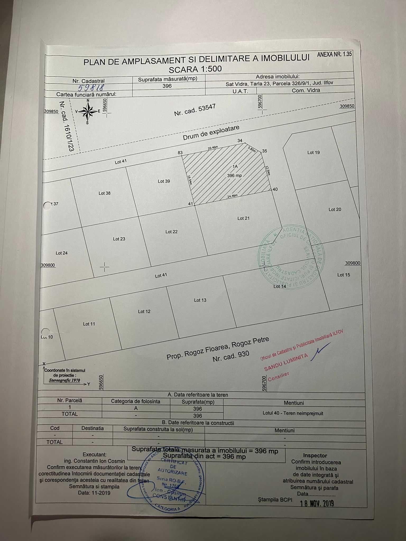 Teren de vânzare lângă lac Berceni 792 mp