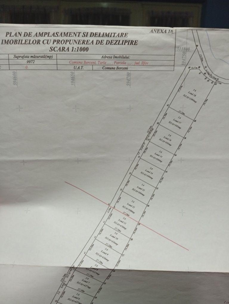 teren intravilan de vânzare în Berceni, str. Lebedei