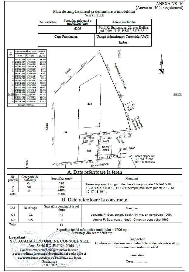 Teren Buftea - Str. I. C. Bratianu - imagine 1