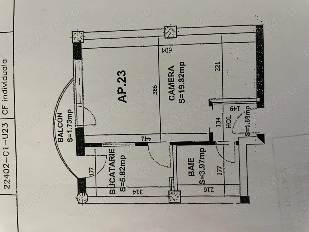Vand apartament cu o camera
