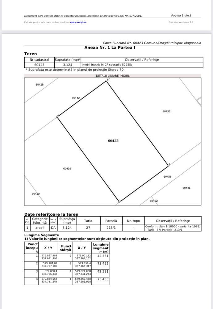 vand teren Mogosoaia 9.400 mp  central D=120 utilitati toate
