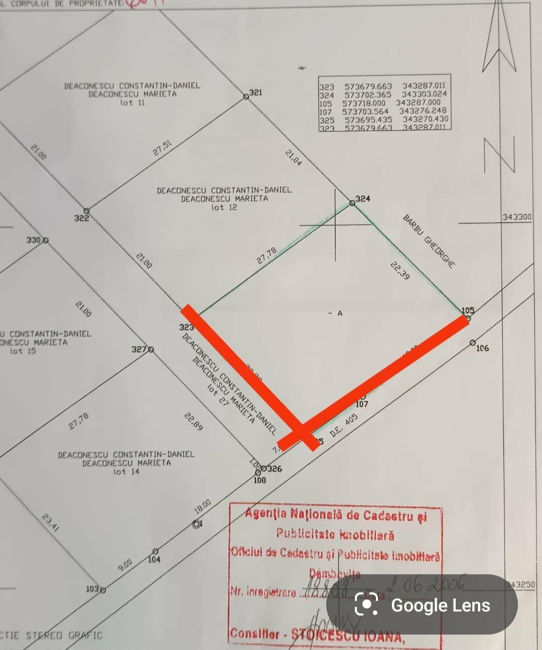 Proprietar vând Teren Dâmbovița Crevedia.

Terenul se afla Pe Colț 

T