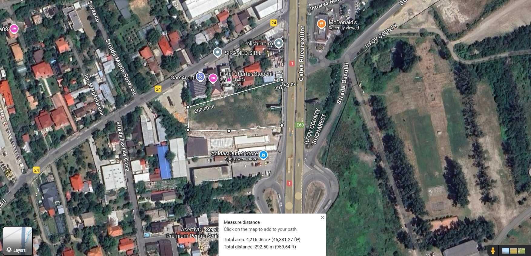 Teren de inchiriat Otopeni DN1 4212 mp - deschidere 51m DN1 - imagine 1