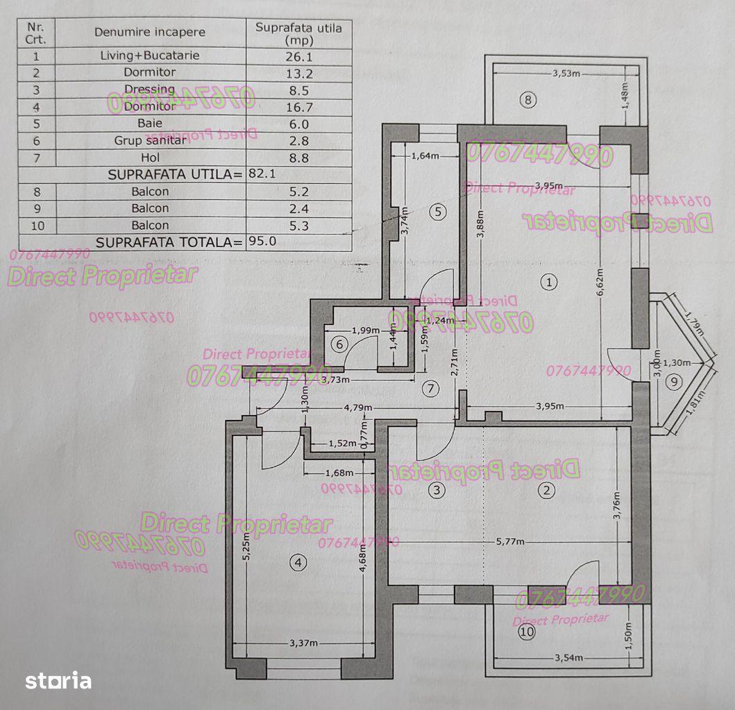 Apartament 3 camere ,mobilat utilat ,loc parcare inclus - imagine 1