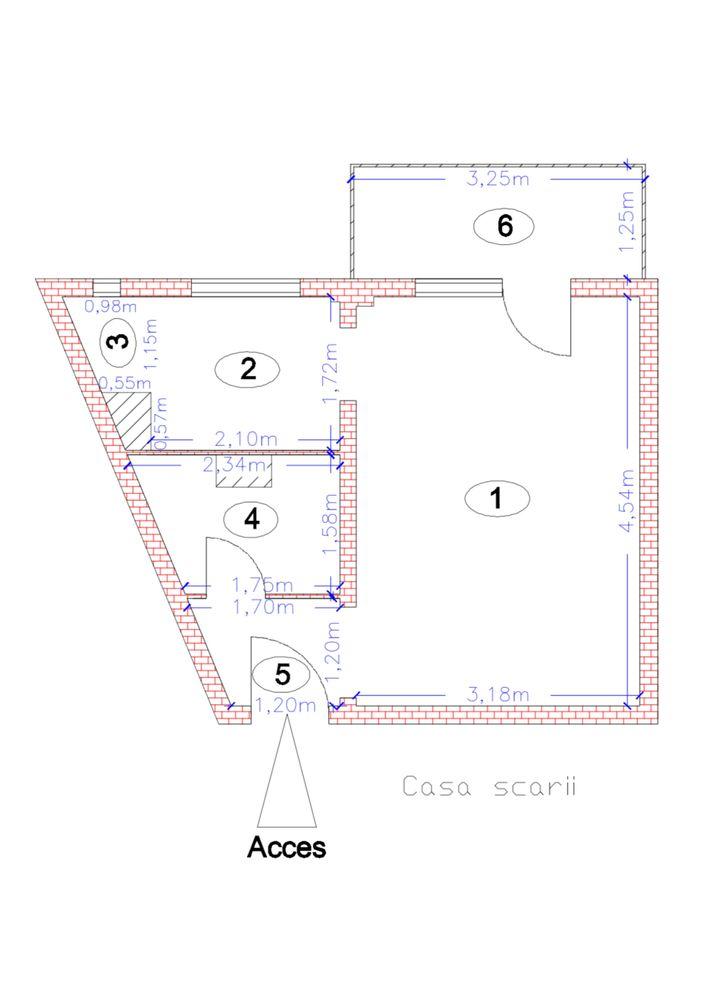 Garsoniera cu balcon, 28mp