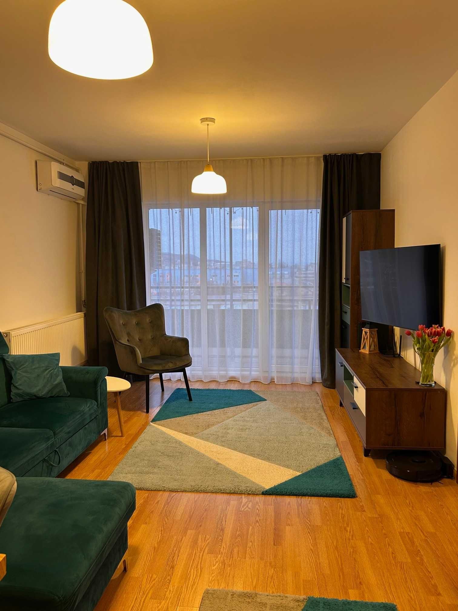 Apartament 2 cam.+loc parcare si boxa, mobilat/utilat Junior Residence