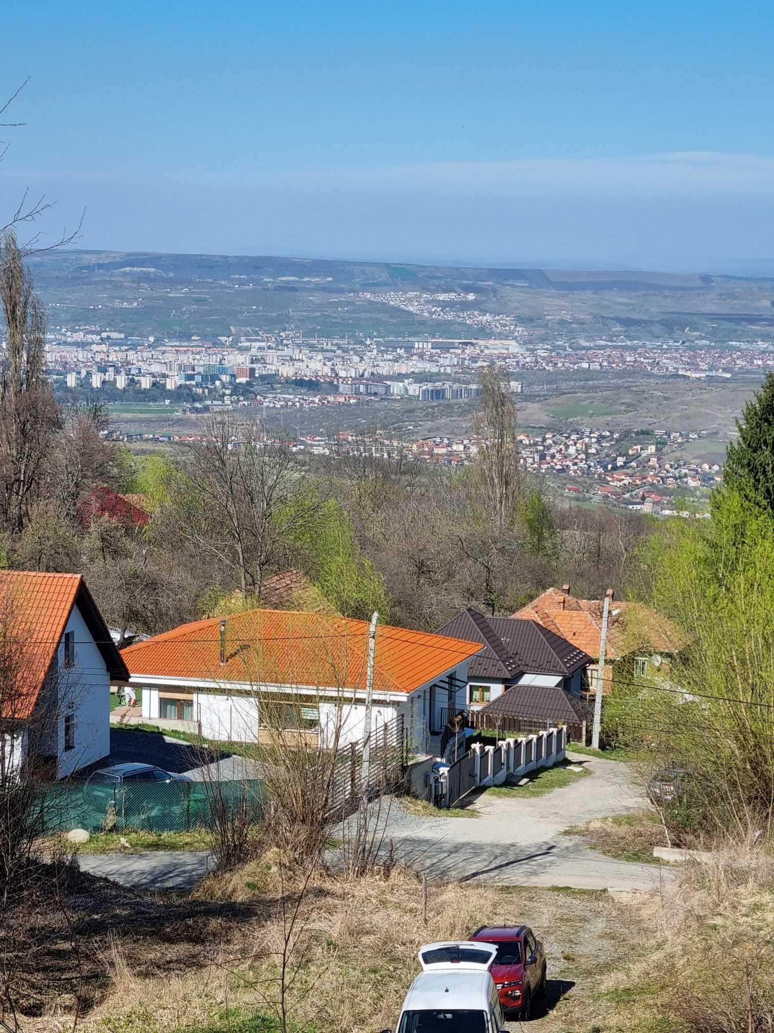 Teren 1628mp, Certif Urban construire 2 case, panorama, toate utilit.