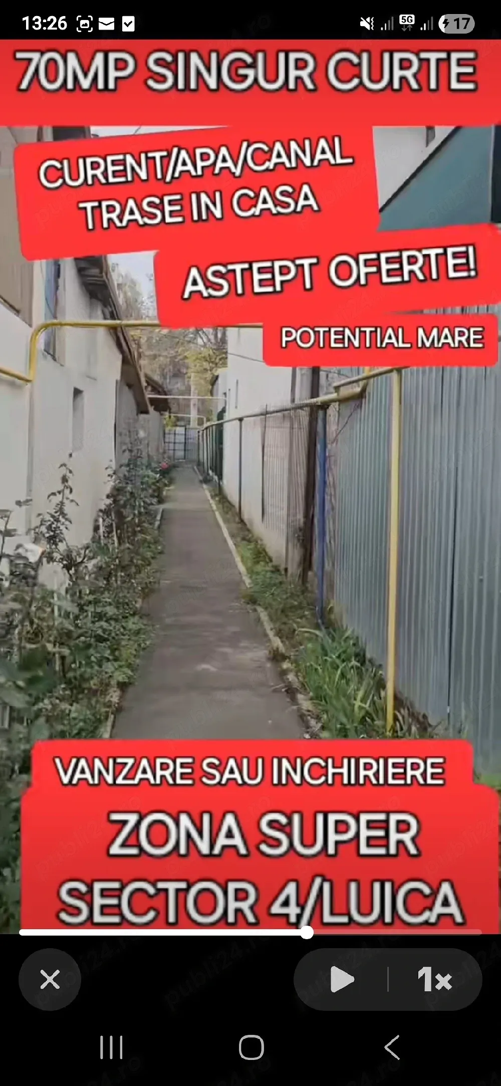 CASA MICA LUICA Sector 4 Curte Mica Super Zona Strada Privata Toate Utilitatile Necesita Renovare - imagine 1