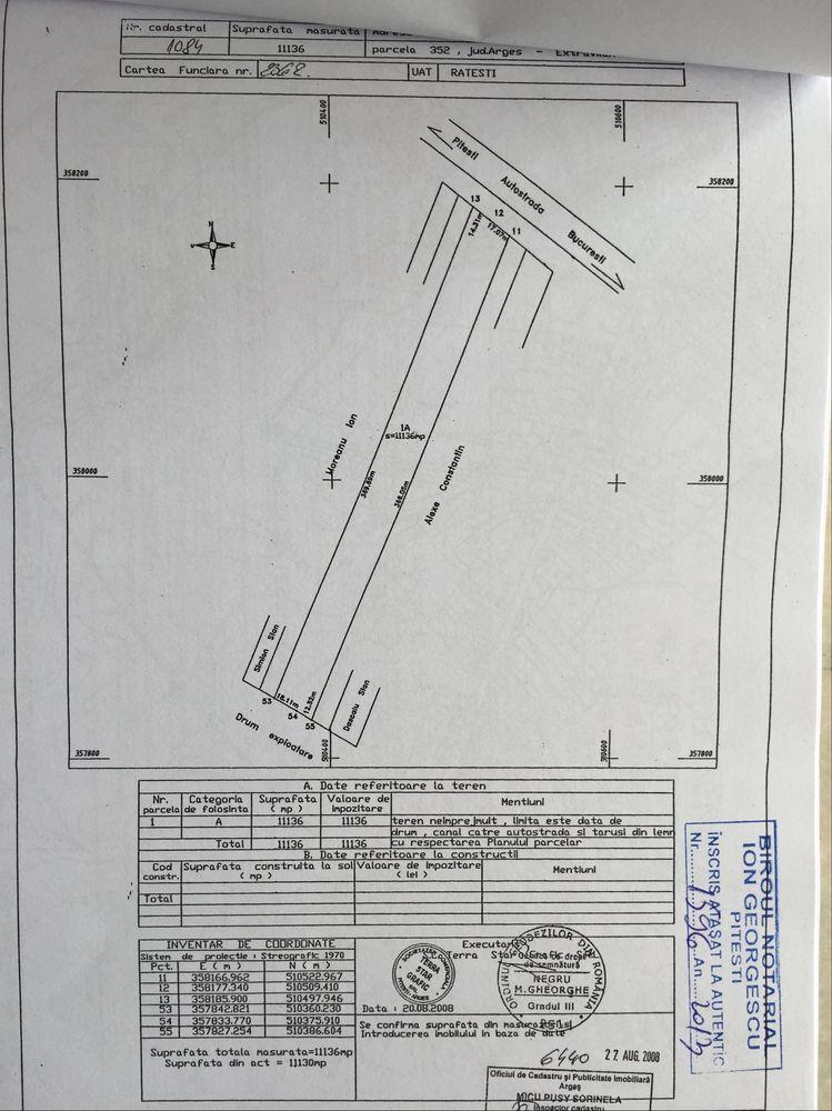 Teren 11.136 mp lângă A1 (km 91) – ideal investiție / logistică / hală - imagine 1