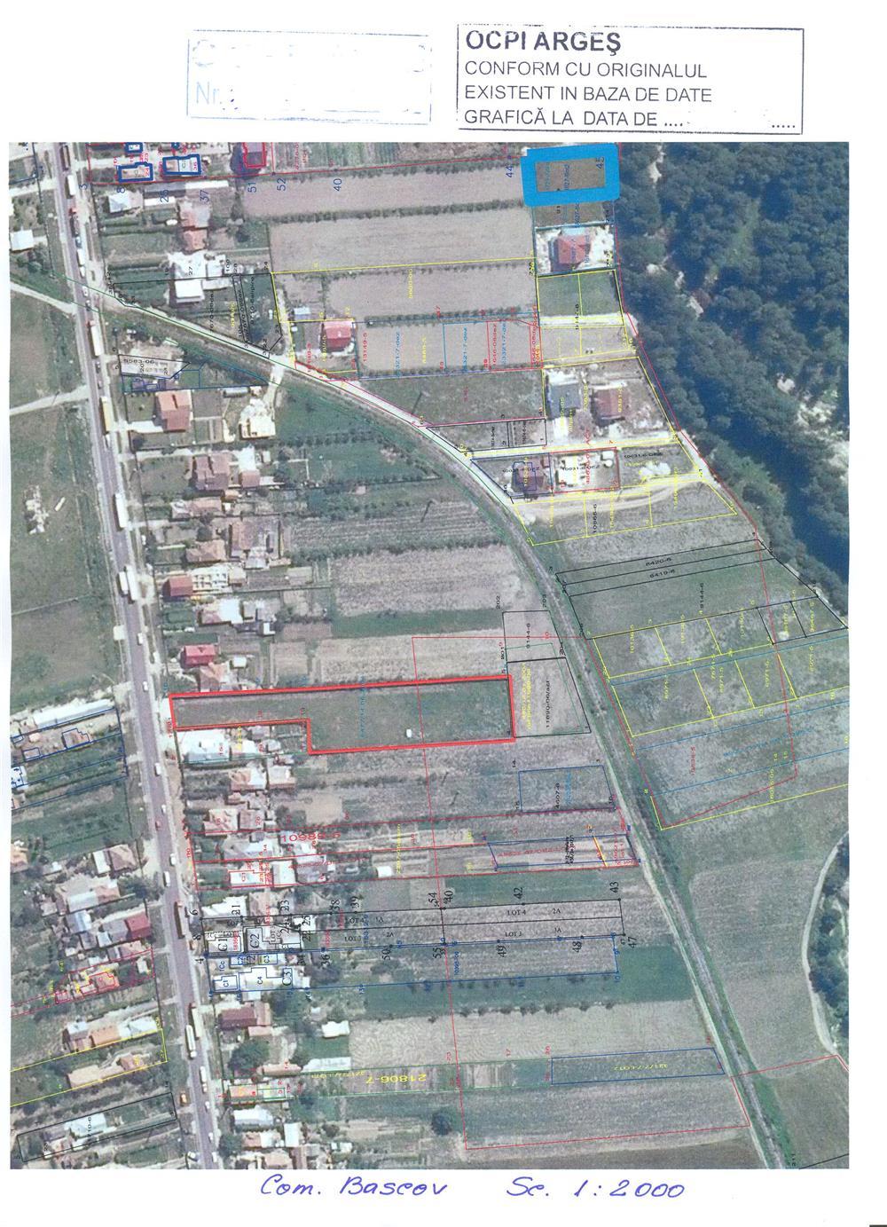 teren intravilan stradal Pitesti-Bascov DN7 E81 imprejmuit utilitati - imagine 1