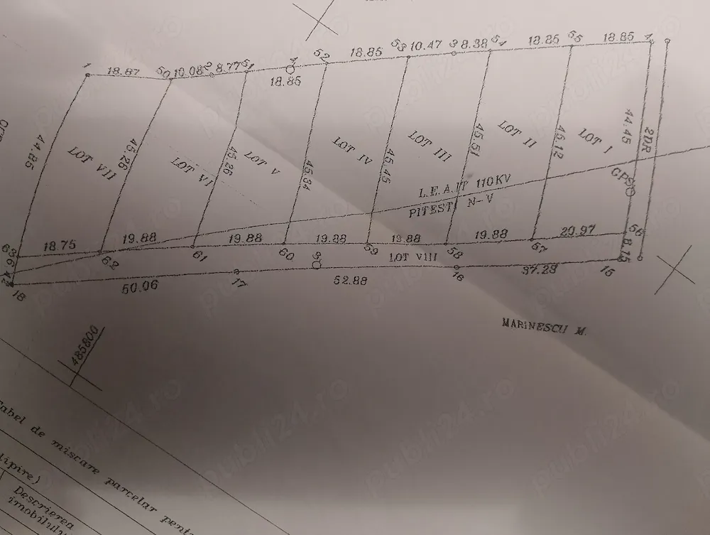 Vând teren extravilan str Balotesti Pitesti