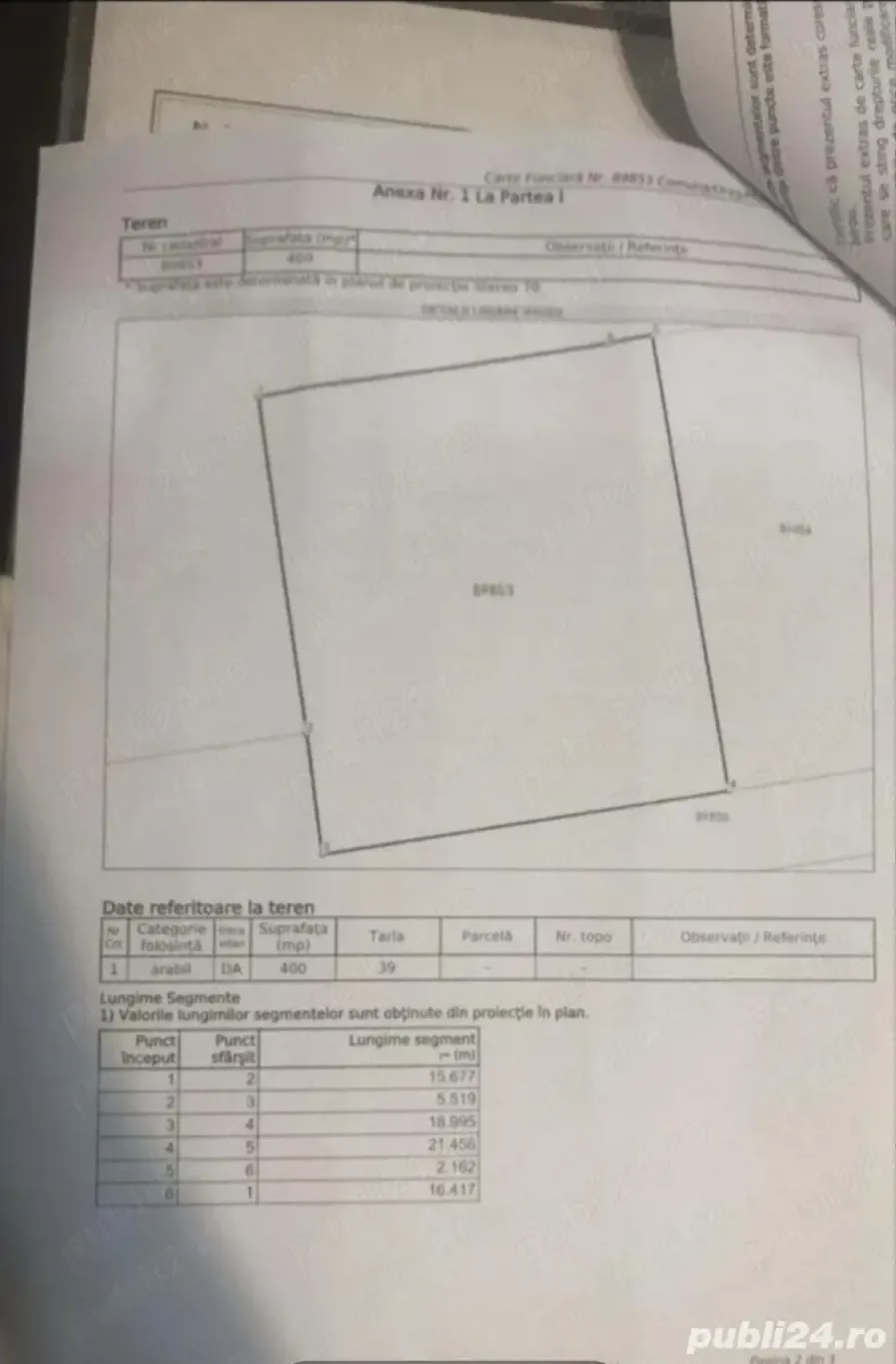 Vand teren intravilan, Bradu 400m