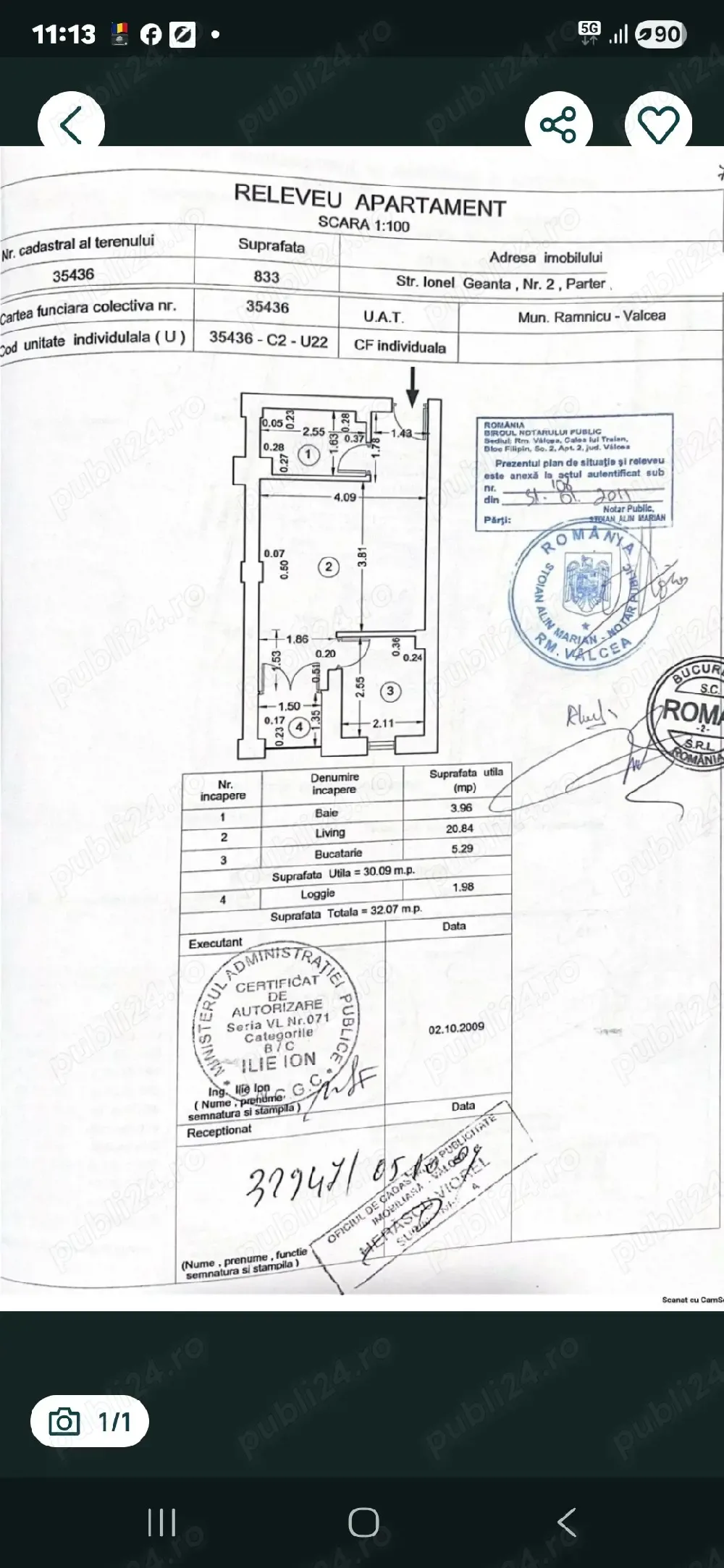 Garsoniera 32 mp, parter inaltat, complet mobilata - imagine 1