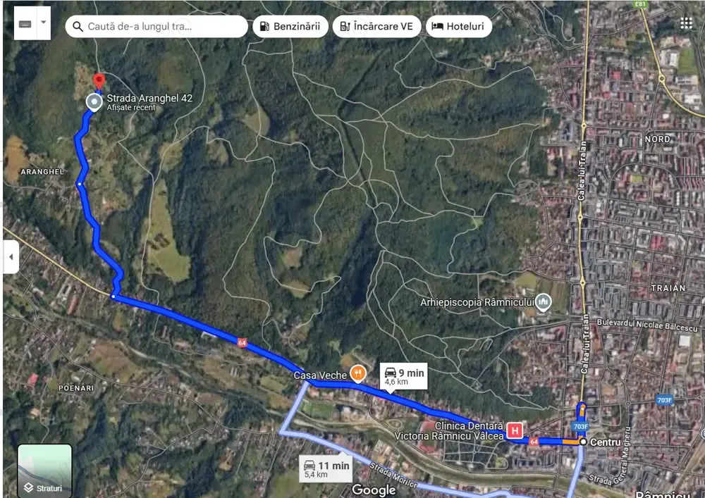 Teren intravilan 3600 m2 - strada Aranghel 40 - Loc. Ramnicu Valcea - contact Whatsapp