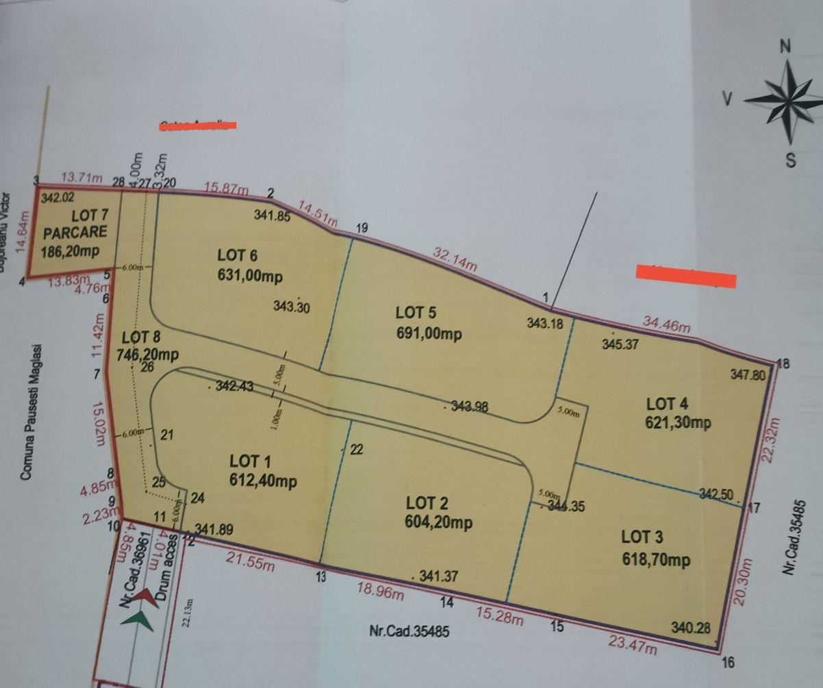 Teren intravilan Valcea -Vladesti – 4700 m² Pozitie /relief deosebit!