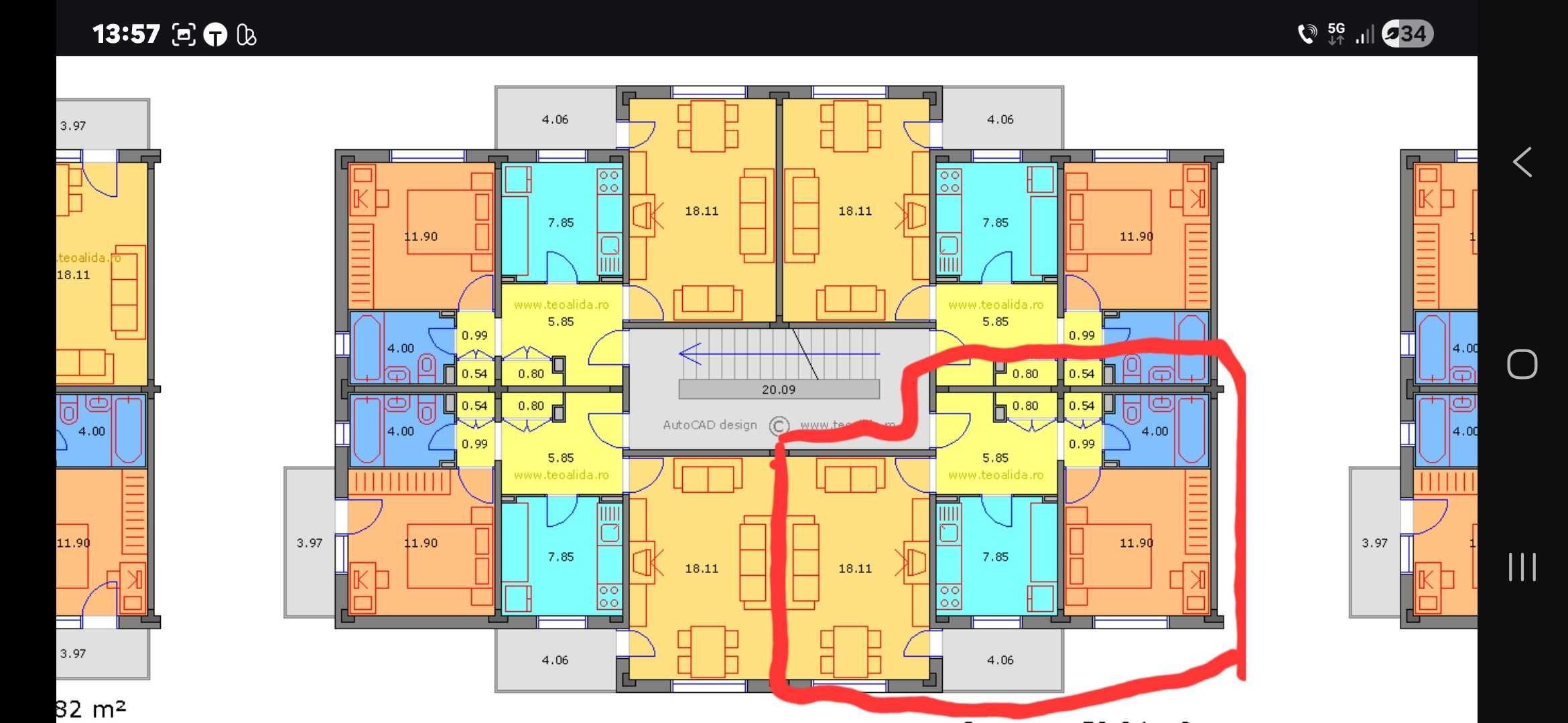 Apartment 2 camere decomandat Girocului