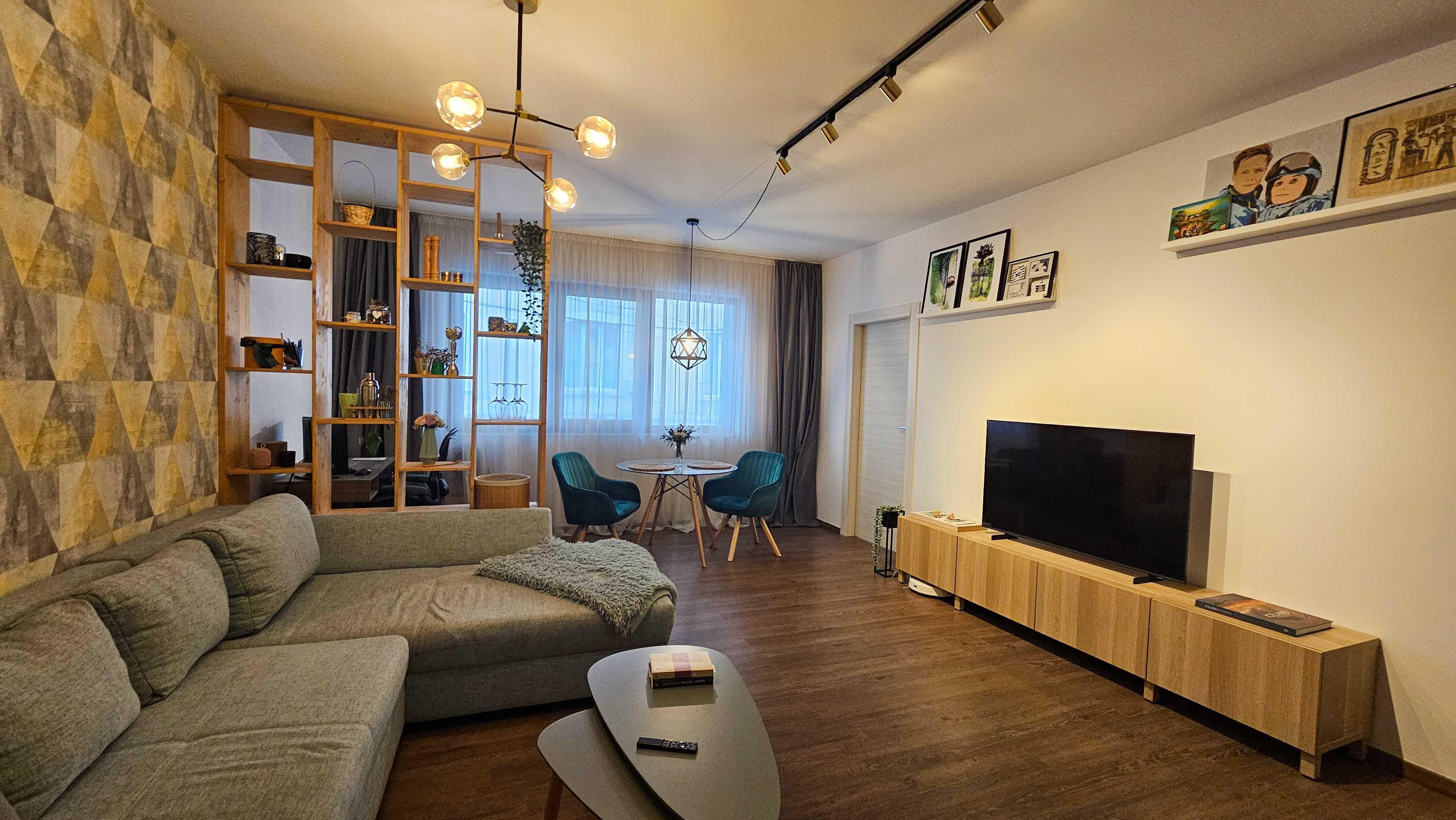 Apartament 2 camere spațios (65 mp) | living 30 mp | Unirii – Tineretului | mobilat complet