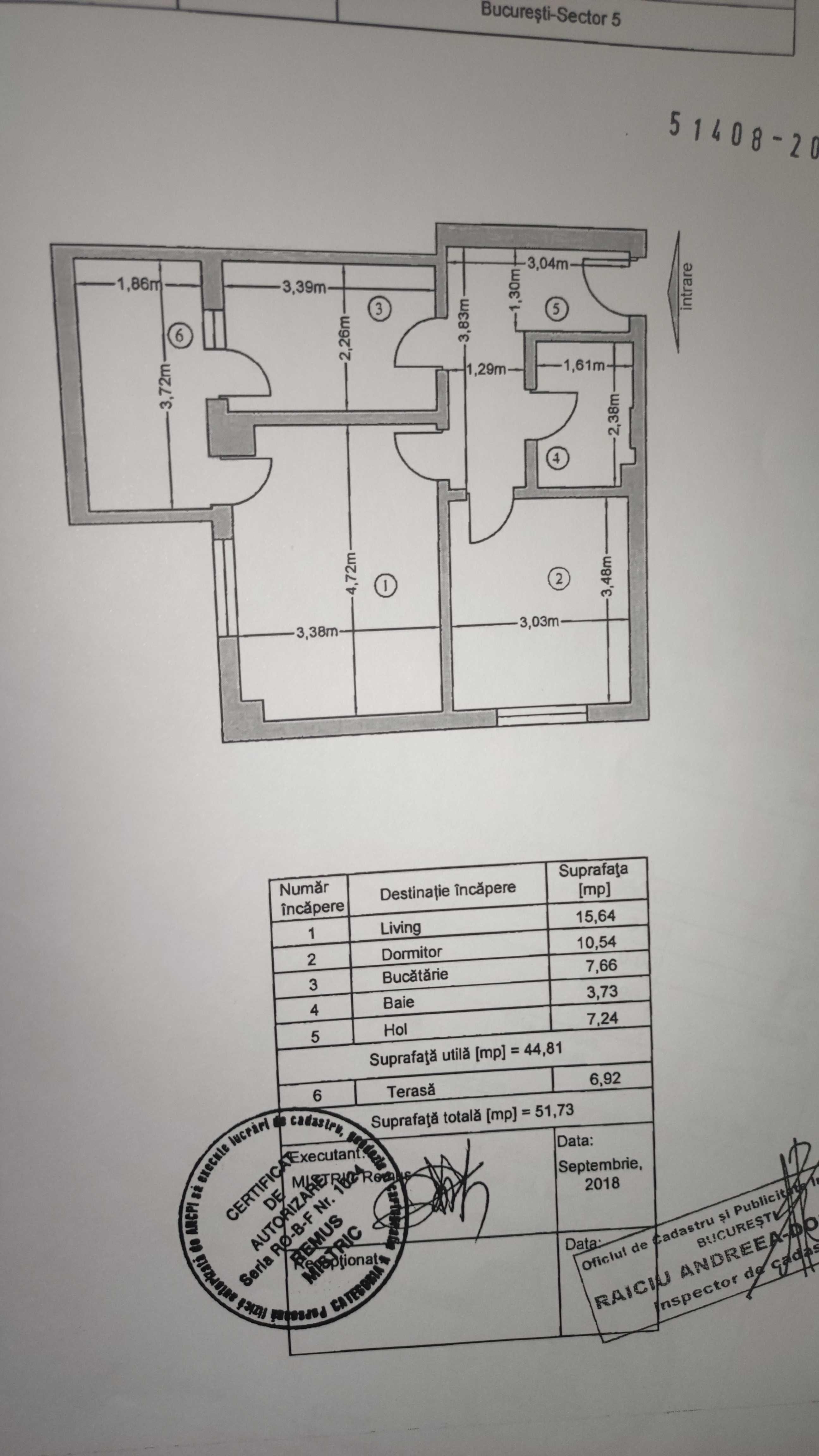 Vand apartament 2 camere, decomandat