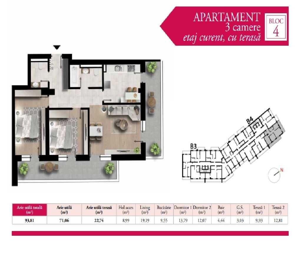 Apartament nou de închiriat + parcare în Complex Maniu 141. Mun. București, sector 6, Str. Oboga nr 6D