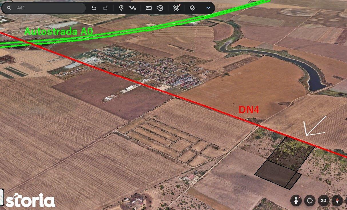Teren Popești-Leordeni 75.800 m², deschidere 170m DN4, lângă nod A0 - imagine 1