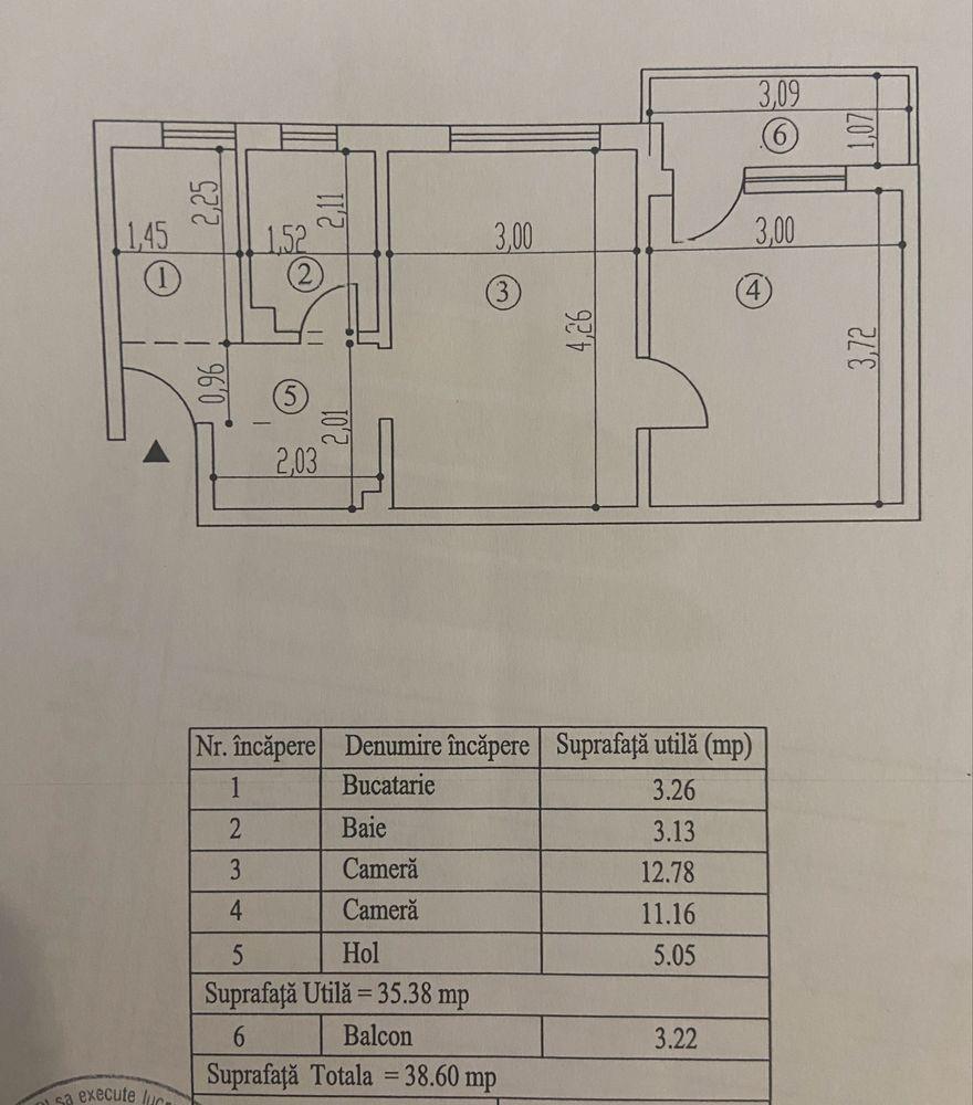 Apartament 2 camere semidecomandat