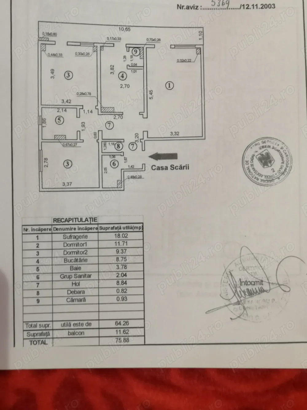 Vând apartament 3 camere, Galați, Micro 18