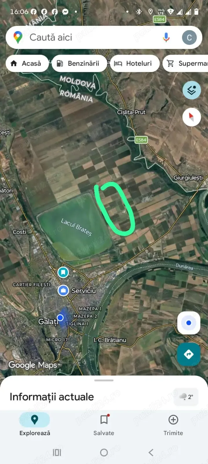 Vand teren extravilan arabil irigabil zona Brates Badalan