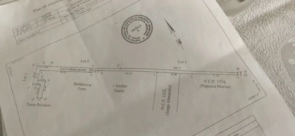 Teren vărsături de vânzare 500 metri patrati