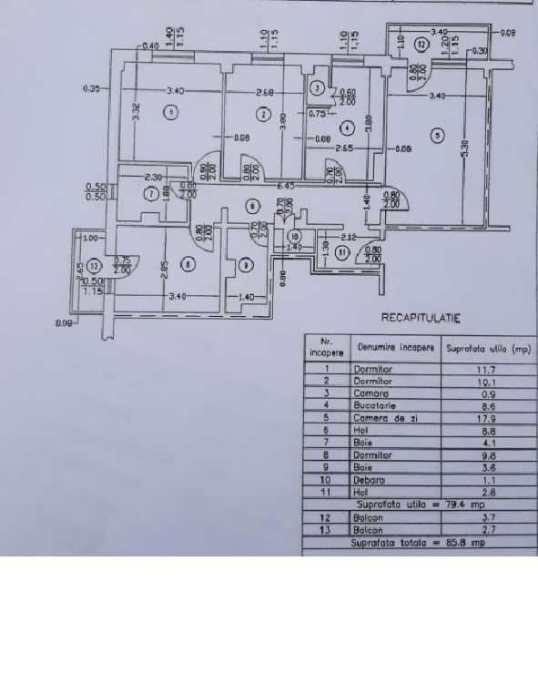 4 Camere Decomandat, Vis-a-vis Restaurant Giulia Etaj 1 - imagine 1