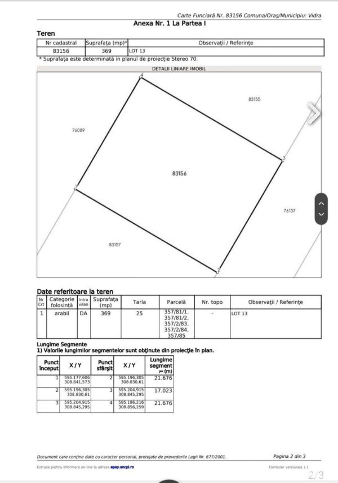 Teren de Vanzare Comuna Berceni - imagine 1