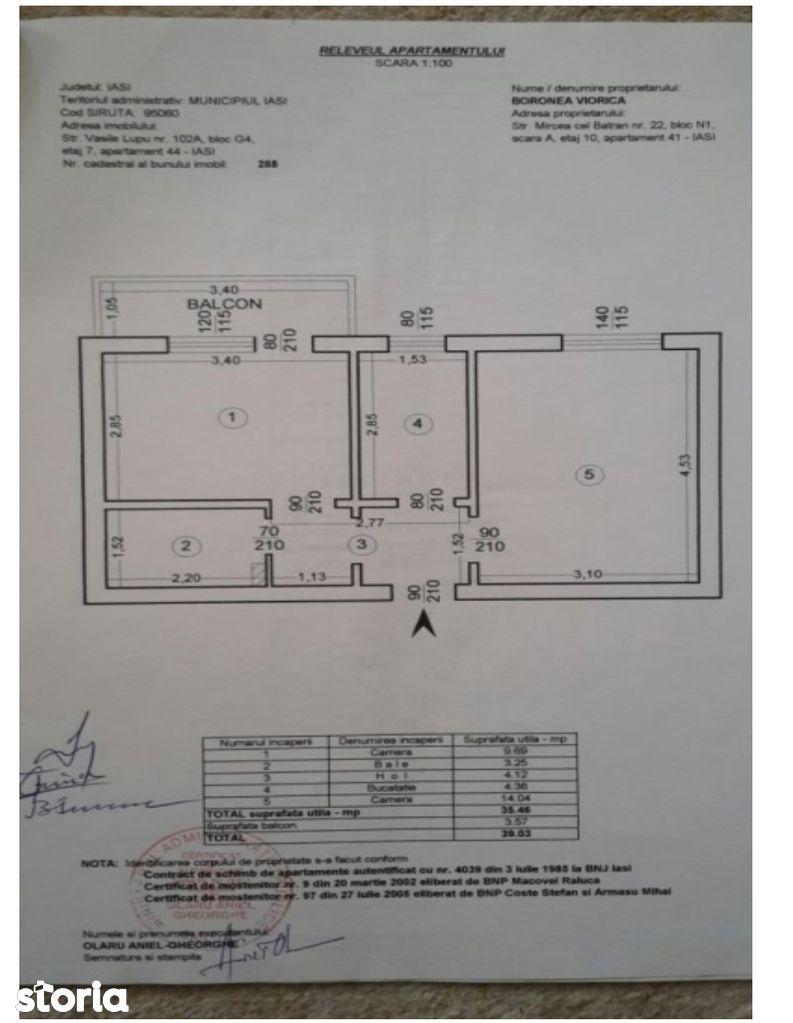 Pf vand apartament 2 camere decomandat, Tatarasi, etaj intermediar