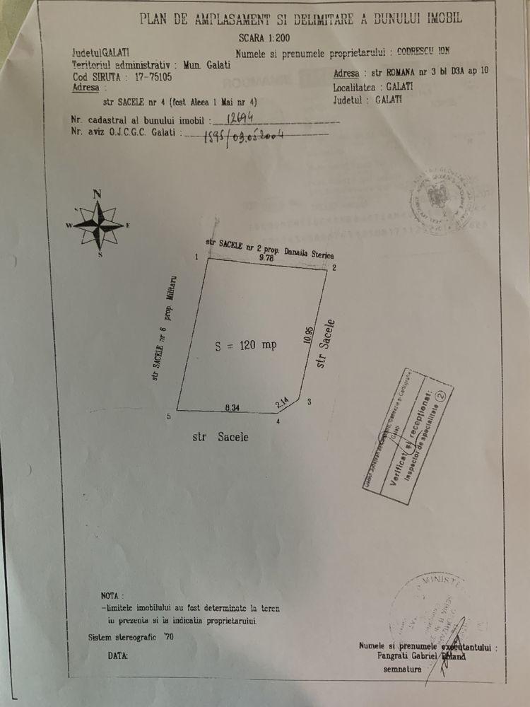 Vand teren 120 m2 aleea Sacele nr.4(str. Morilor) - imagine 1